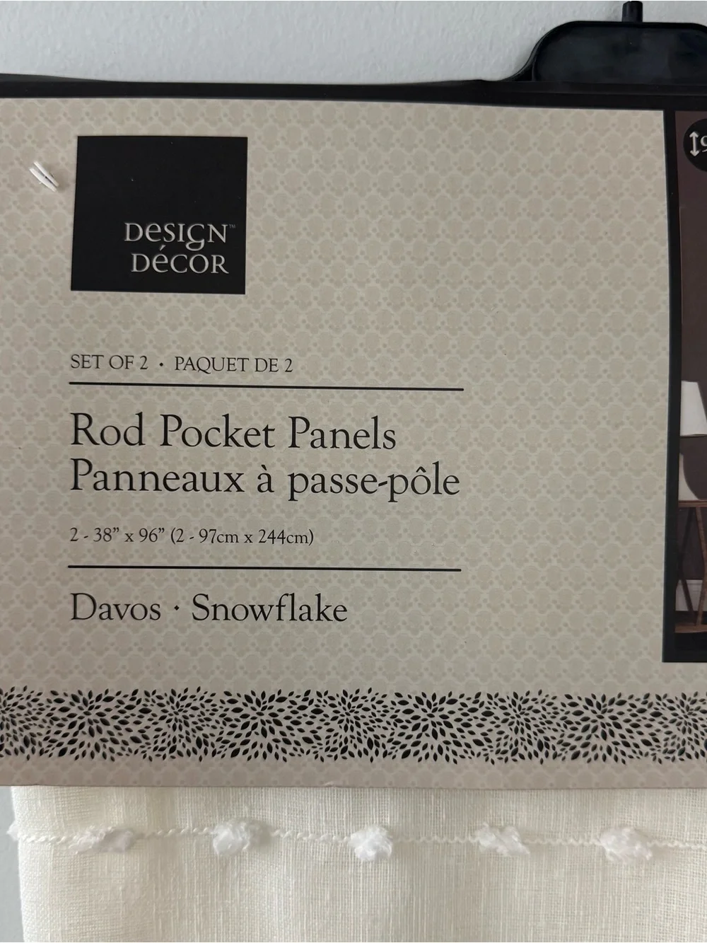 Rod Pocket Curtain Panel - Cream Set of 2 NWT!